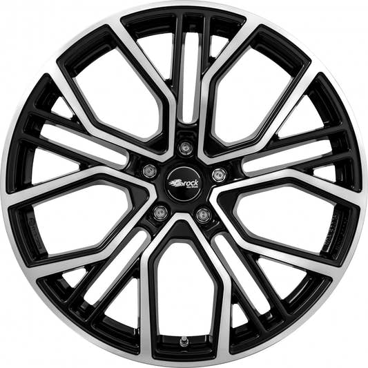 Brock B41 schwarz front-poliert Alufelge 8.5x21 Zoll ET34 LK 5x112 ML66.6 – Bild 2