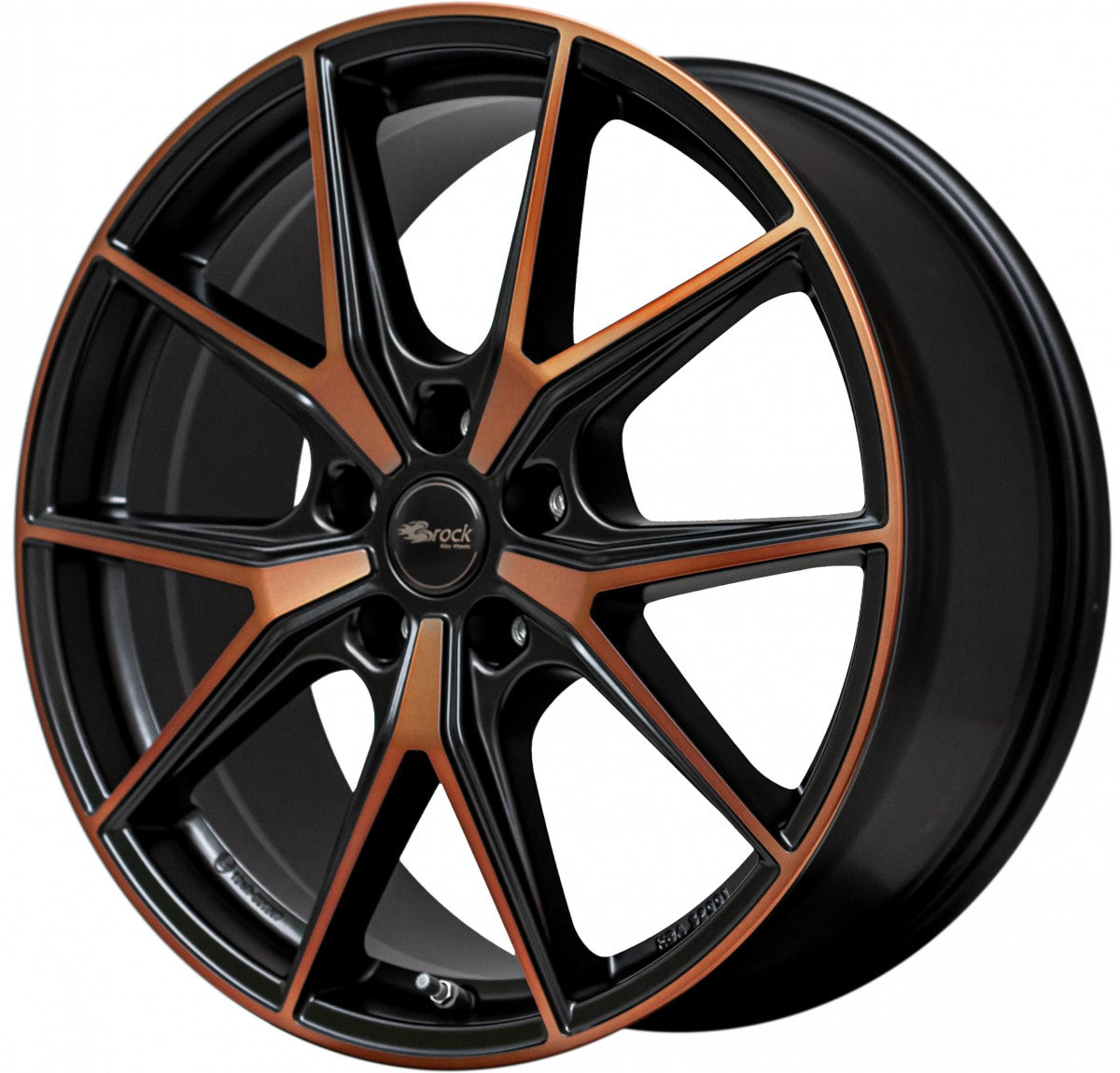 Brock B40 black-orange matt-lackiert 8x19 ET40 - LK5/112 ML57.1