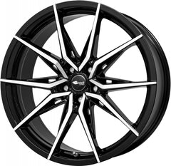 Brock B42 schwarz front-poliert Alufelge 8.5x20 Zoll ET30 LK 5x112 ML66.6