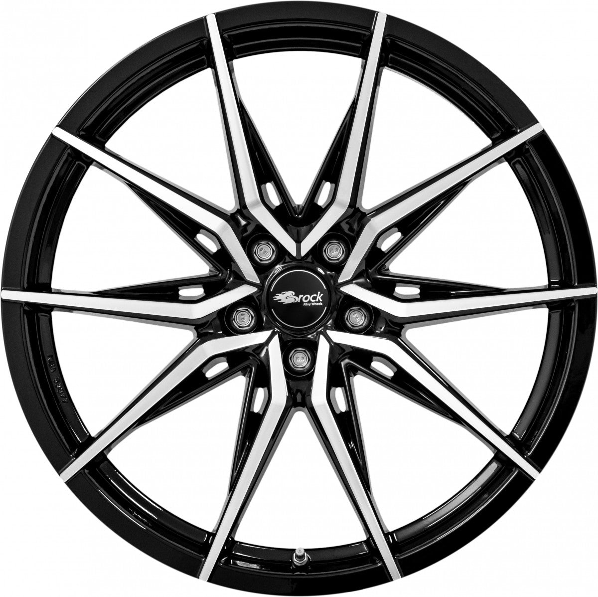 Brock B42 schwarz front-poliert 9.5x20 ET42 - LK5/120 ML72.6