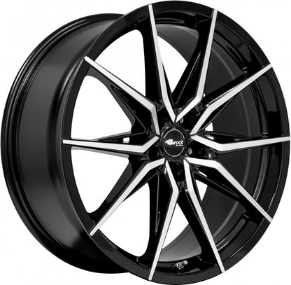 Brock B42 schwarz front-poliert 9.5x20 ET42 - LK5/120 ML72.6