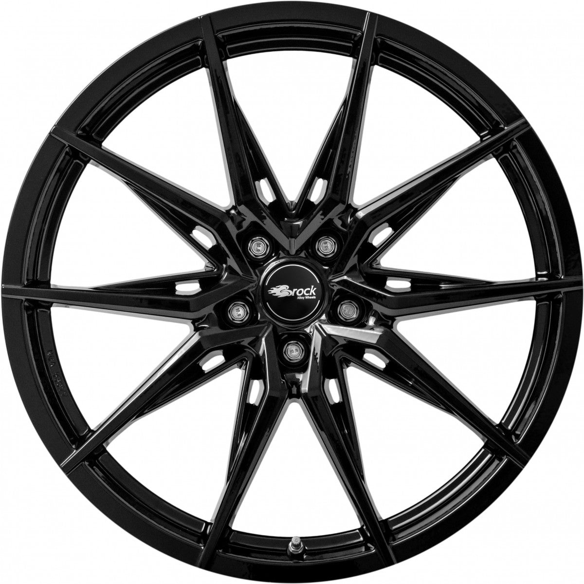 Brock B42 schwarz lackiert Alufelge 9.5x20 Zoll ET35 LK 5x112 ML66.6 – Bild 2