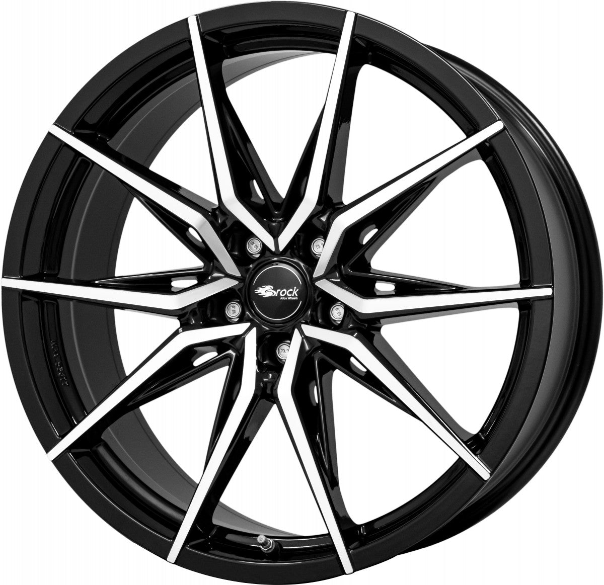 Brock B42 schwarz front-poliert 8.5x19 ET47 - LK5/112 ML66.6