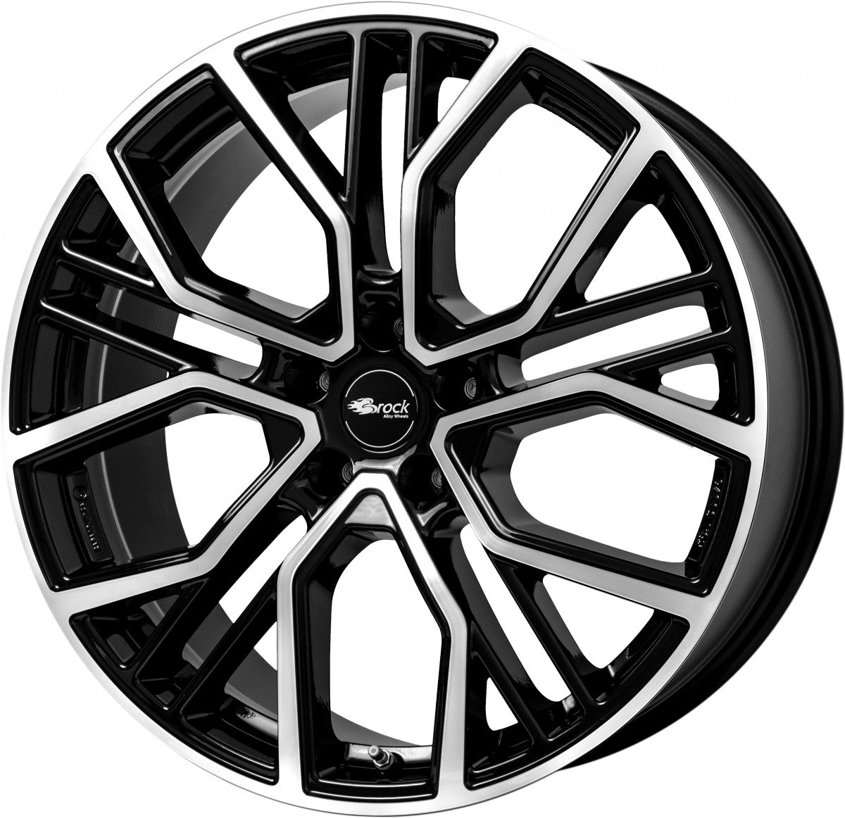 Brock B41 schwarz front-poliert 10.5x21 ET43 - LK5/112 ML66.6