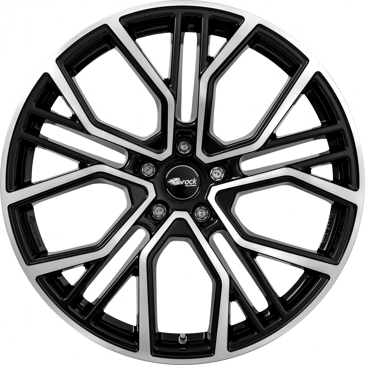 Brock B41 schwarz front-poliert 10x21 ET62.5 - LK5/112 ML66.6