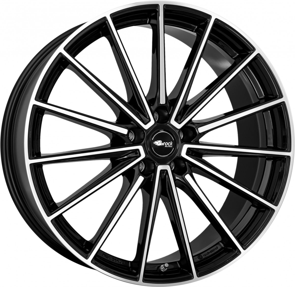 Brock B43 schwarz glanz front-poliert Alufelge 8x19 Zoll ET50 LK 5x112 ML57.1 – Bild 6