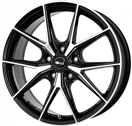 Brock B40 schwarz front-poliert 10.5x19 ET45 - LK5/120 ML64.1