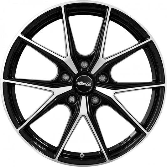 Brock B40 schwarz front-poliert 10.5x19 ET45 - LK5/120 ML64.1