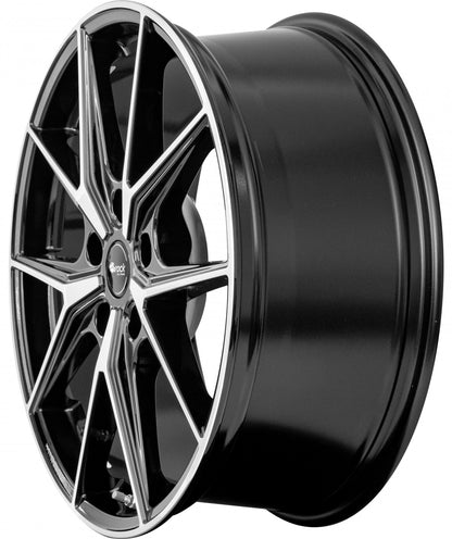Brock B40 schwarz front-poliert 9.5x19 ET40 - LK5/120 ML64.1
