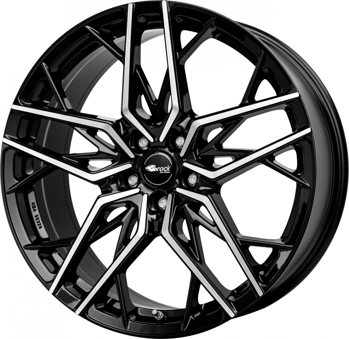 Brock B44 schwarz front-poliert 8.5x20 ET40 - LK5/114.3 ML72.6