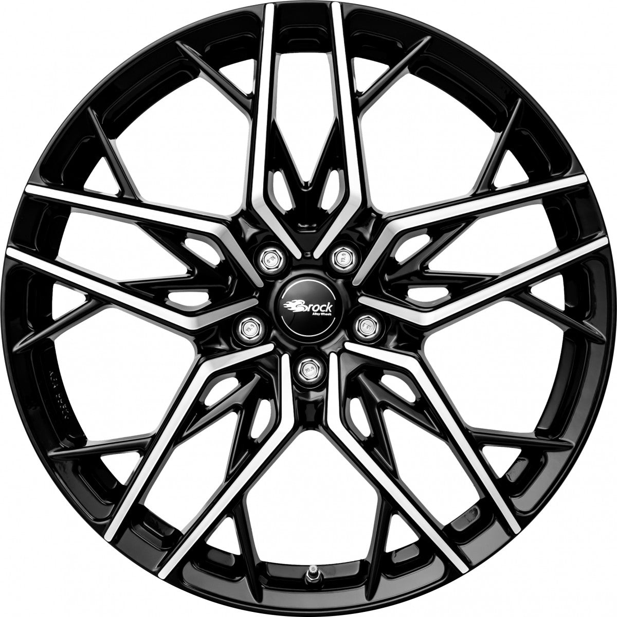 Brock B44 schwarz front-poliert 8.5x20 ET40 - LK5/114.3 ML72.6