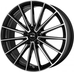 Brock B43 schwarz glanz front-poliert Alufelge 9.5x21 Zoll ET36 LK 5x112 ML66.6