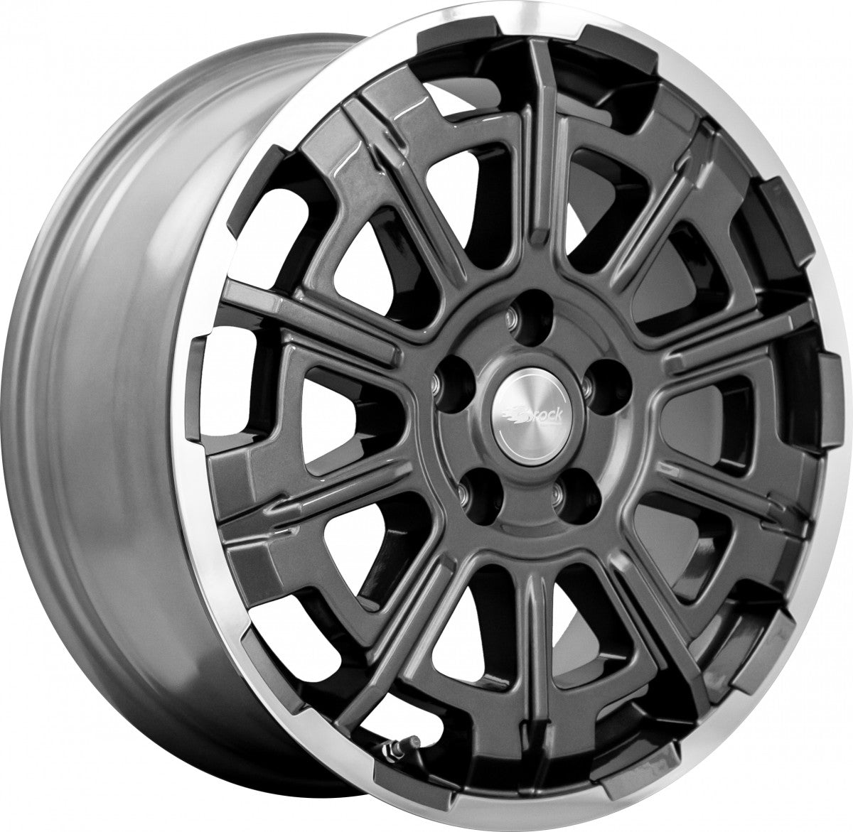 Brock B45 himalaya-grey front-poliert 7.5x18 ET53 - LK5/130 ML78.1
