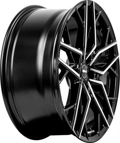 Brock B44 schwarz front-poliert 8x18 ET34 - LK5/120 ML72.6