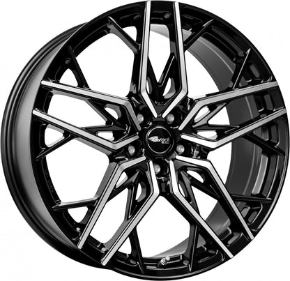Brock B44 schwarz front-poliert 8x18 ET34 - LK5/120 ML72.6