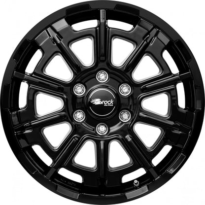Brock B45 schwarz lackiert Alufelge 7x17 Zoll ET45 LK 6x120 ML74.6 – Bild 2