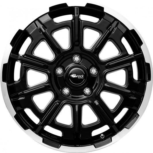 Brock B45 schwarz front-poliert 8x20 ET40 - LK5/108 ML63.4