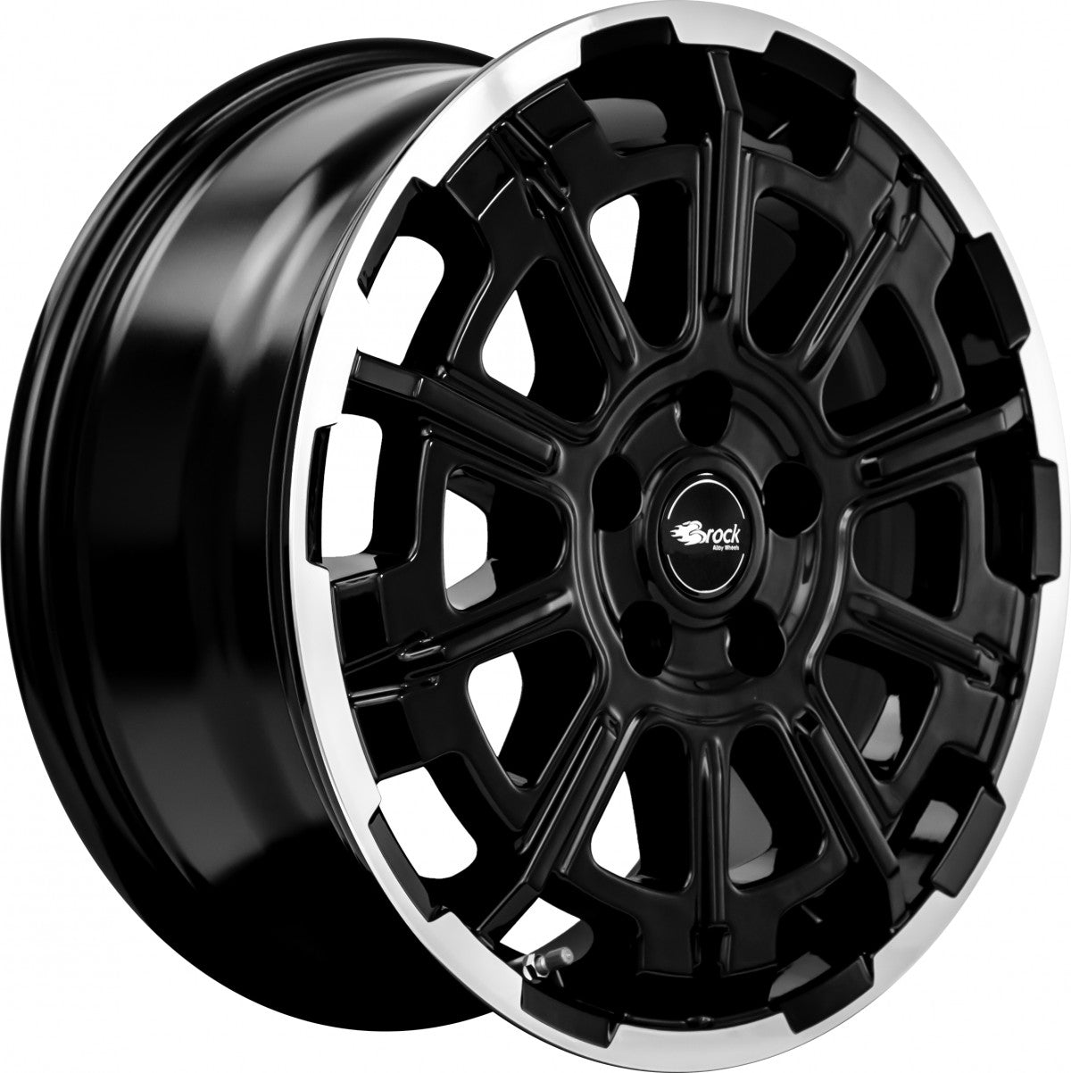 Brock B45 schwarz front-poliert 8x20 ET43 - LK5/120 ML65.1