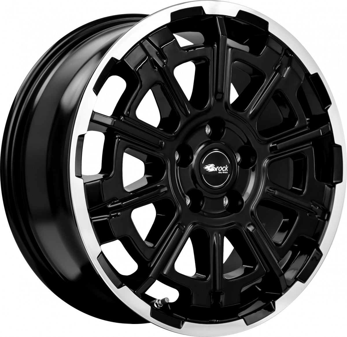 Brock B45 schwarz front-poliert 8x20 ET43 - LK5/120 ML65.1