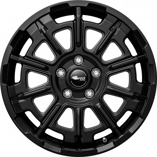 Brock B45 satin-black matt-lackiert Alufelge 8x20 Zoll ET55.1 LK 6x139.7 ML93.1 – Bild 2