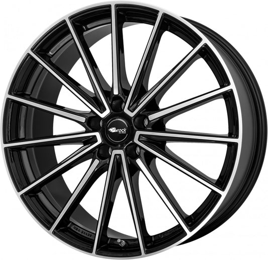 Brock B43 schwarz glanz front-poliert 10x19 ET46 - LK5/112 ML66.6
