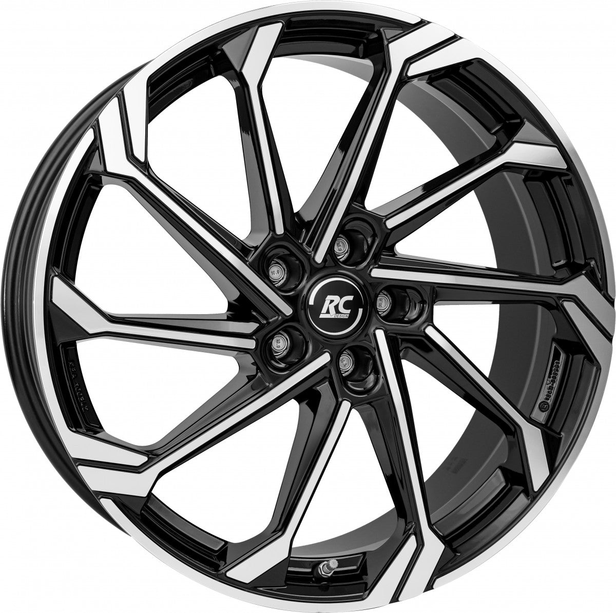 RC-Design RC36 schwarz glanz front-poliert 8x20 ET35 - LK5/114.3 ML66.1