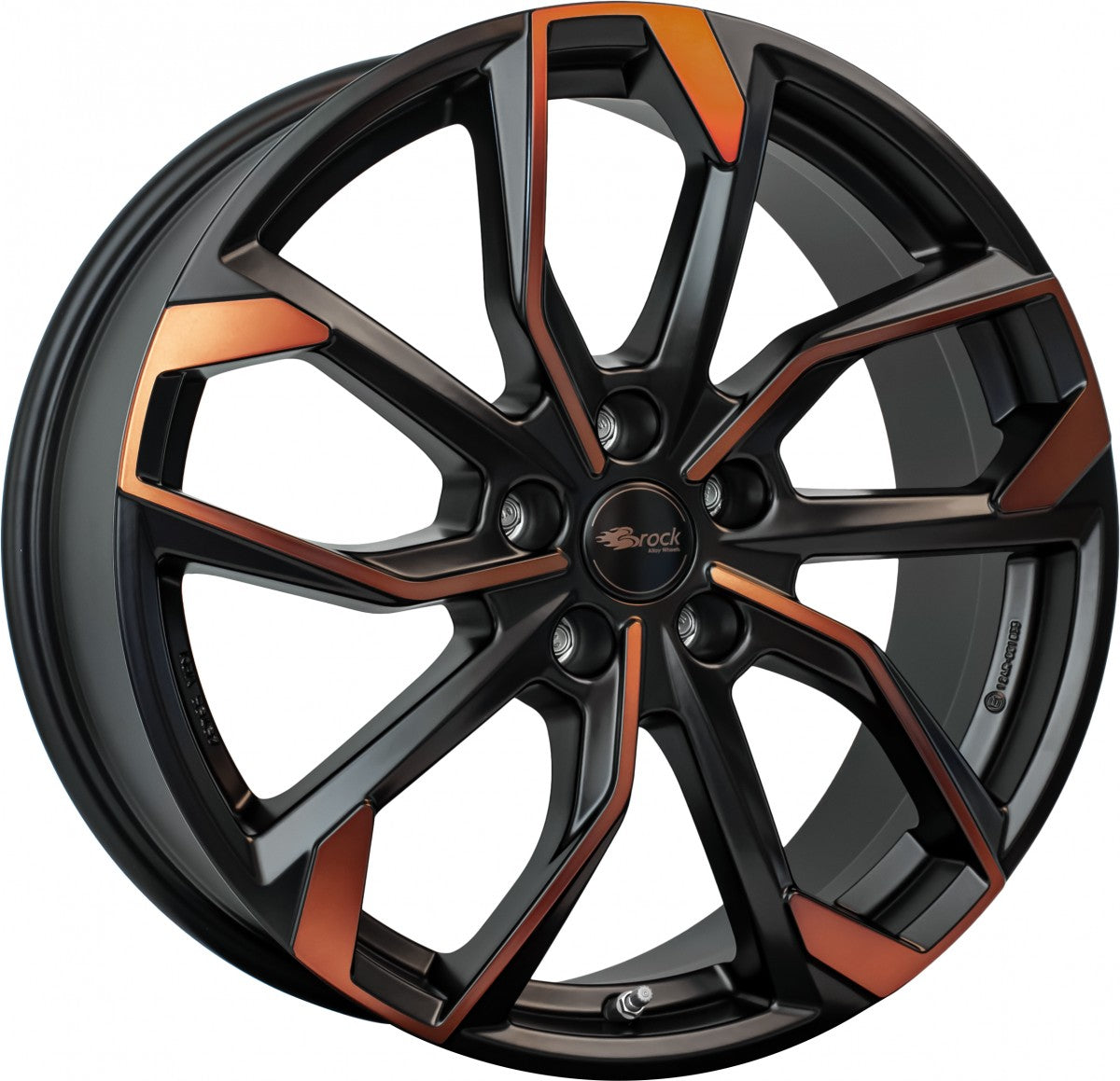 RC-Design RC34 black orange matt 8x18 ET38 - LK5/112 ML57.1