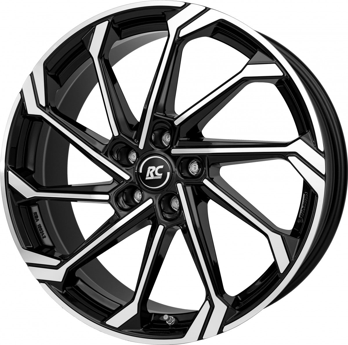 RC-Design RC36 schwarz glanz front-poliert Alufelge 8x19 Zoll ET44 LK 5x112 ML66.6
