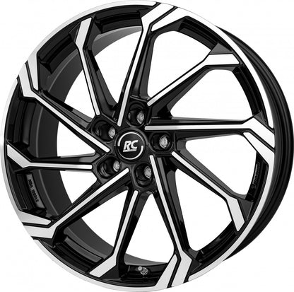 RC-Design RC36 schwarz glanz front-poliert Alufelge 7.5x18 Zoll ET45 LK 5x114.3 ML66.1