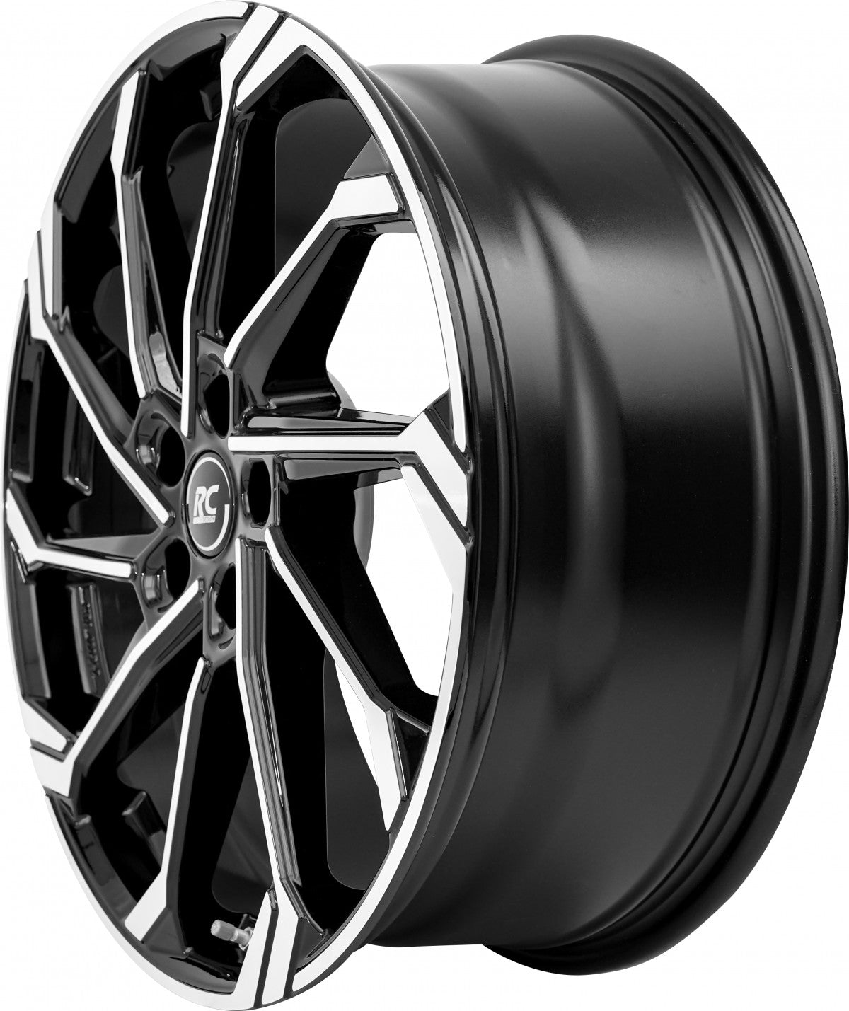 RC-Design RC36 schwarz glanz front-poliert Alufelge 7x18 Zoll ET44 LK 5x108 ML65.1 – Bild 4