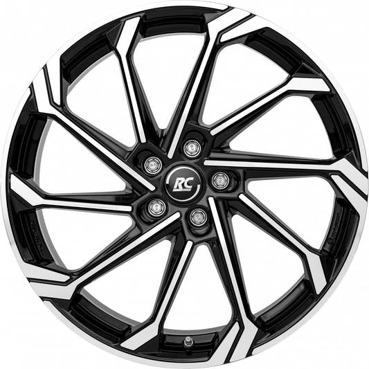 RC-Design RC36 schwarz glanz front-poliert Alufelge 7x18 Zoll ET47 LK 5x112 ML66.6 – Bild 2