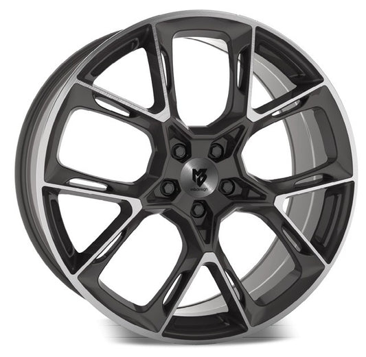 Mbdesign KX1 glanzgrau poliert 8.5x20 ET45 - LK5/112 ML75