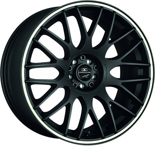 Barracuda Karizzma mattblack PureSports / Color Trim weiss Alufelge 7.5x17 Zoll ET35 LK 5x100 ML73.1