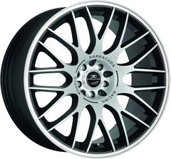 Barracuda Karizzma mattblack-polished / Color Trim weiss Alufelge 8x18 Zoll ET38 LK 4x100 ML73.1