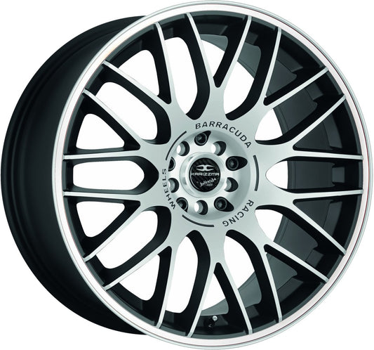 Barracuda Karizzma mattblack-polished / Color Trim weiss 8x18 ET40 - LK5/108 ML73.1