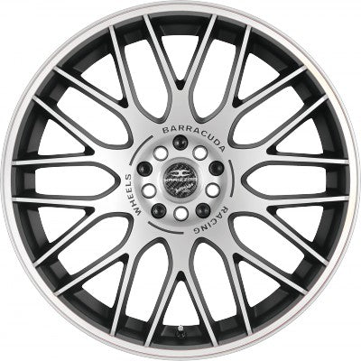 Barracuda Karizzma mattblack-polished / Color Trim weiss 8x18 ET40 - LK5/108 ML73.1