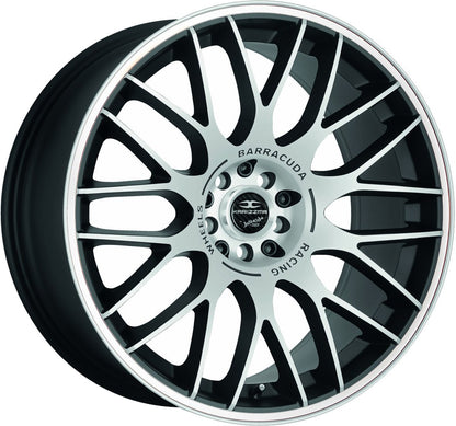 Barracuda Karizzma mattblack-polished / Color Trim weiss - DS25 8x18 ET13 - LK4/100 ML73.1