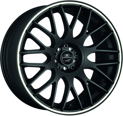 Barracuda Karizzma mattblack PureSports / Color Trim weiss - DS30 8x18 ET8 - LK4/100 ML73.1