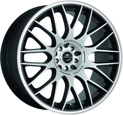 Barracuda Karizzma mattblack-polished / Color Trim weiss - DS30 8x18 ET8 - LK4/100 ML73.1