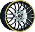 Barracuda Karizzma mattblack-polished / Color Trim gelb - DS5 Alufelge 8x18 Zoll ET33 LK 4x100 ML73.1
