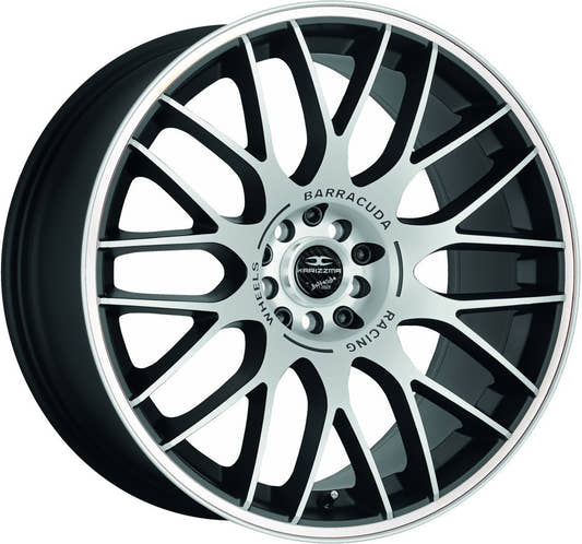 Barracuda Karizzma mattblack-polished / Color Trim weiss - DS5 Alufelge 8x18 Zoll ET33 LK 4x100 ML73.1