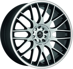Barracuda Karizzma mattblack-polished / Color Trim weiss - DS5 Alufelge 8x18 Zoll ET33 LK 4x100 ML73.1