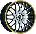 Barracuda Karizzma mattblack-polished / Color Trim gelb - DS3 Alufelge 8x18 Zoll ET35 LK 5x110 ML72.6