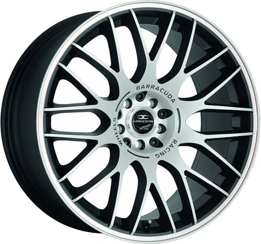 Barracuda Karizzma mattblack-polished / Color Trim weiss - DS3 Alufelge 8x18 Zoll ET35 LK 5x110 ML72.6