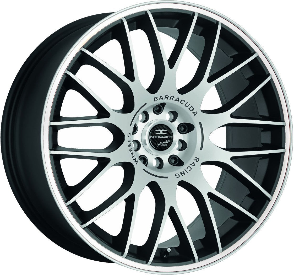 Barracuda Karizzma mattblack-polished / Color Trim weiss - DS3 Alufelge 8x18 Zoll ET35 LK 5x110 ML72.6