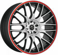 Barracuda Karizzma mattblack-polished / Color Trim rot - DS5 Alufelge 8x18 Zoll ET40 LK 5x112 ML73.1