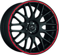 Barracuda Karizzma mattblack PureSports / Color Trim rot - DS5 Alufelge 8.5x19 Zoll ET33 LK 5x110 ML72.6