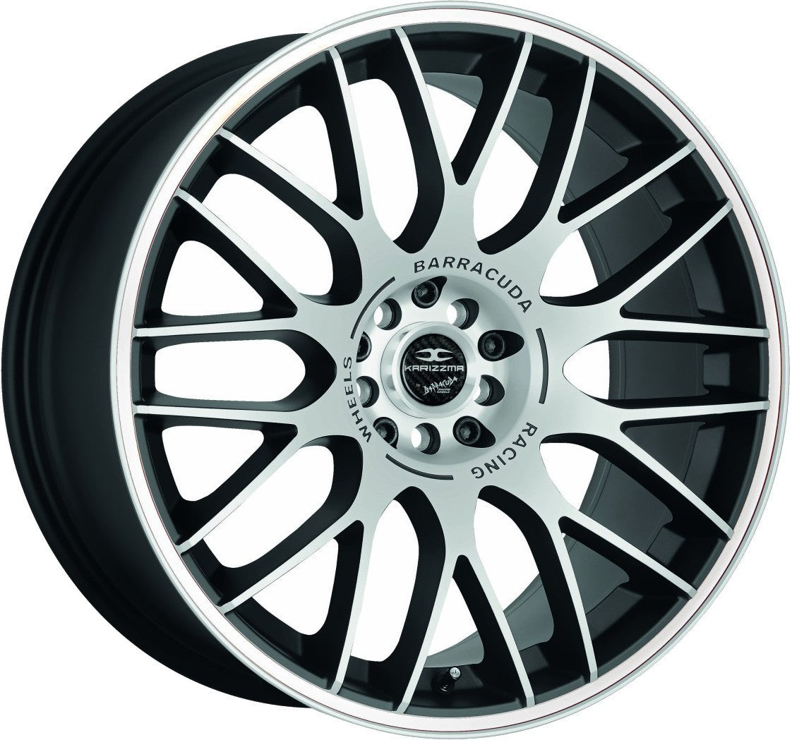 Barracuda Karizzma mattblack-polished / Color Trim weiss - DS5 Alufelge 8.5x19 Zoll ET33 LK 5x110 ML72.6