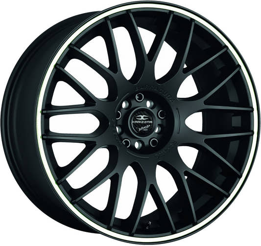 Barracuda Karizzma mattblack PureSports / Color Trim weiss - DS10 Alufelge 8.5x19 Zoll ET28 LK 5x110 ML72.6