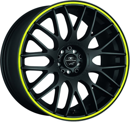 Barracuda Karizzma mattblack PureSports / Color Trim gelb - DS20 8.5x19 ET18 - LK5/110 ML72.6